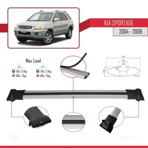 Kia Sportage 2004-2009 Arası ile uyumlu FLY Model Ara Atkı Tavan Barı GRİ - Görsel 4