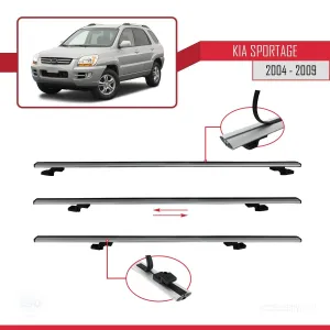 Kia Sportage 2004-2009 Arası ile uyumlu Basic Model Ara Atkı Tavan Barı GRİ 3 ADET - Görsel 5