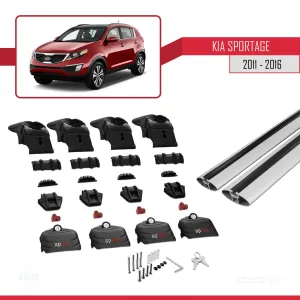 Kia Sportage (SL) 2011-2016 Arası ile uyumlu ACE-2 Ara Atkı Tavan Barı GRİ thumb 5