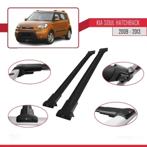Kia Soul Hatchback 2009-2013 Arası ile uyumlu FLY Model Ara Atkı Tavan Barı SİYAH thumb 5