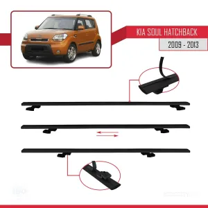 Kia Soul Hatchback 2009-2013 Arası ile uyumlu Basic Model Ara Atkı Tavan Barı SİYAH 3 ADET - Görsel 5