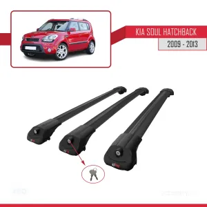 Kia Soul Hatchback 2009-2013 Arası ile uyumlu ACE-1 Ara Atkı Tavan Barı SİYAH 3 ADET BAR thumb 4