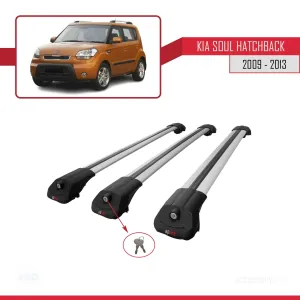 Kia Soul Hatchback 2009-2013 Arası ile uyumlu ACE-1 Ara Atkı Tavan Barı GRİ 3 ADET BAR thumb 4