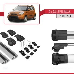 Kia Soul Hatchback 2009-2013 Arası ile uyumlu ACE-1 Ara Atkı Tavan Barı GRİ - Görsel 5