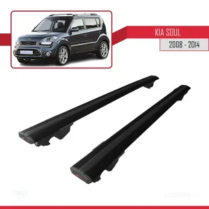 Kia Soul 2008-2014 Arası ile uyumlu HOOK Model Anahtar Kilitli Ara Atkı Tavan Barı SİYAH thumb 4