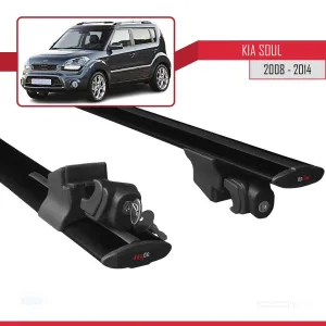Kia Soul 2008-2014 Arası ile uyumlu HOOK Model Anahtar Kilitli Ara Atkı Tavan Barı SİYAH thumb 5