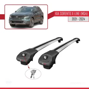 Kia Sorento X-LINE (MQ4) 2021 ve Sonrası ile uyumlu ACE-1 Ara Atkı Tavan Barı GRİ thumb 4