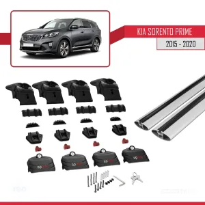 Kia Sorento Prime (UM) 2015-2020 Arası ile uyumlu ACE-2 Ara Atkı Tavan Barı GRİ thumb 5