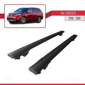 Kia Sorento 2010-2015 Arası ile uyumlu HOOK Model Anahtar Kilitli Ara Atkı Tavan Barı SİYAH - Görsel 4
