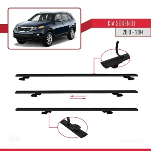 Kia Sorento 2010-2014 Arası ile uyumlu Basic Model Ara Atkı Tavan Barı SİYAH 3 ADET thumb 5