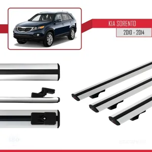 Kia Sorento 2010-2014 Arası ile uyumlu Basic Model Ara Atkı Tavan Barı GRİ 3 ADET thumb 3