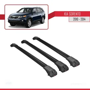 Kia Sorento 2010-2014 Arası ile uyumlu ACE-1 Ara Atkı Tavan Barı SİYAH 3 ADET BAR - Görsel 3