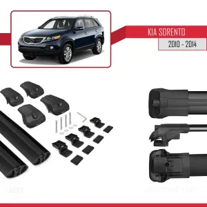 Kia Sorento 2010-2014 Arası ile uyumlu ACE-1 Ara Atkı Tavan Barı SİYAH - Görsel 5