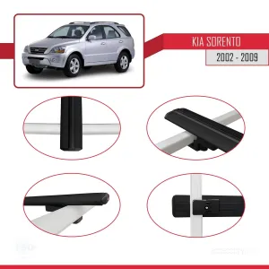 Kia Sorento 2002-2009 Arası ile uyumlu Basic Model Ara Atkı Tavan Barı SİYAH 3 ADET thumb 4