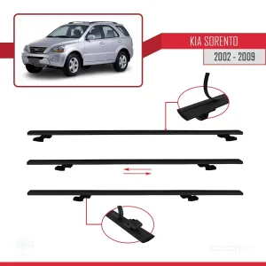 Kia Sorento 2002-2009 Arası ile uyumlu Basic Model Ara Atkı Tavan Barı SİYAH 3 ADET thumb 5