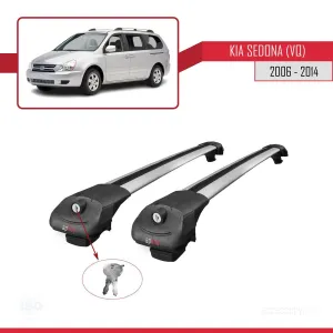 Kia Sedona (VQ) 2006-2014 Arası ile uyumlu ACE-1 Ara Atkı Tavan Barı GRİ thumb 4