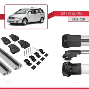Kia Sedona (VQ) 2006-2014 Arası ile uyumlu ACE-1 Ara Atkı Tavan Barı GRİ thumb 5