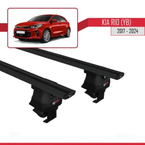 Kia Rio (YB) Hatchback 2017-2023 ile uyumlu ACE-4 Ara Atkı Tavan Barı SİYAH - Görsel 4