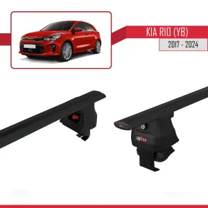 Kia Rio (YB) Hatchback 2017-2023 ile uyumlu ACE-4 Ara Atkı Tavan Barı SİYAH - Görsel 5
