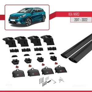 Kia Niro (DE) 2017-2022 Arası ile uyumlu ACE-2 Ara Atkı Tavan Barı SİYAH - Görsel 5
