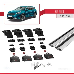 Kia Niro (DE) 2017-2022 Arası ile uyumlu ACE-2 Ara Atkı Tavan Barı GRİ thumb 5