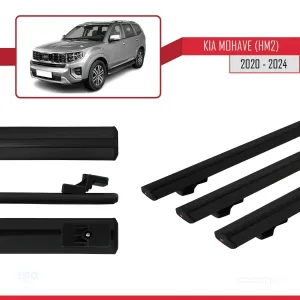 Kia Mohave (HM2) 2020 ve Sonrası ile uyumlu Basic Model Ara Atkı Tavan Barı SİYAH 3 ADET thumb 5