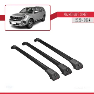 Kia Mohave (HM2) 2020 ve Sonrası ile uyumlu ACE-1 Ara Atkı Tavan Barı SİYAH 3 ADET BAR thumb 3