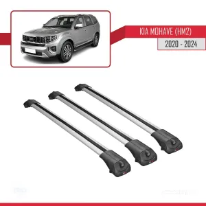 Kia Mohave (HM2) 2020 ve Sonrası ile uyumlu ACE-1 Ara Atkı Tavan Barı GRİ 3 ADET BAR thumb 3
