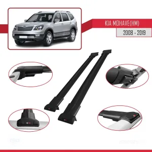 Kia Mohave (HM) 2008-2019 Arası ile Uyumlu FLY Model Ara Atkı Tavan Barı SİYAH thumb 5