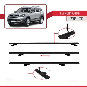 Kia Mohave (HM) 2008-2019 Arası ile uyumlu Basic Model Ara Atkı Tavan Barı SİYAH 3 ADET thumb 5