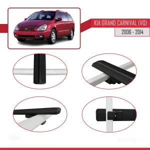 Kia Grand Carnival (VQ) 2006-2014 Arası ile uyumlu Basic Model Ara Atkı Tavan Barı SİYAH 3 ADET thumb 4