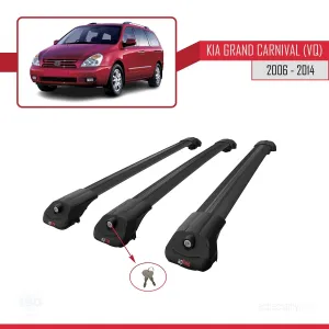 Kia Grand Carnival (VQ) 2006-2014 Arası ile uyumlu ACE-1 Ara Atkı Tavan Barı SİYAH 3 ADET BAR thumb 4