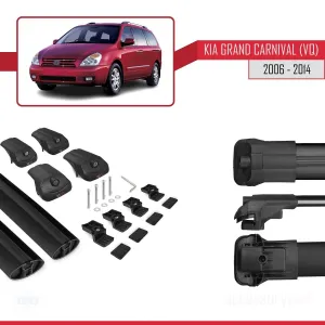 Kia Grand Carnival (VQ) 2006-2014 Arası ile uyumlu ACE-1 Ara Atkı Tavan Barı SİYAH thumb 5