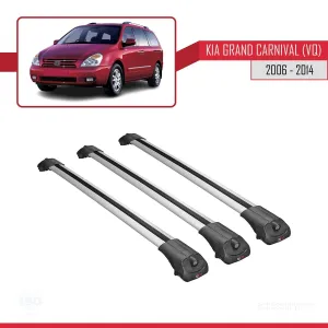 Kia Grand Carnival (VQ) 2006-2014 Arası ile uyumlu ACE-1 Ara Atkı Tavan Barı GRİ 3 ADET BAR thumb 3