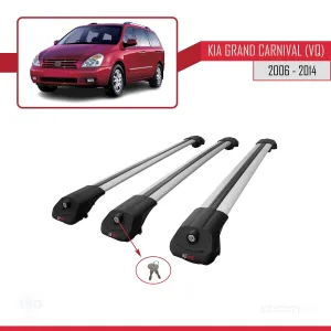 Kia Grand Carnival (VQ) 2006-2014 Arası ile uyumlu ACE-1 Ara Atkı Tavan Barı GRİ 3 ADET BAR thumb 4