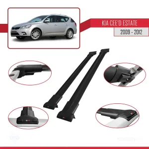 Kia Ceed SPORTSWAGON 2009-2012 Arası ile uyumlu FLY Model Ara Atkı Tavan Barı SİYAH - Görsel 5