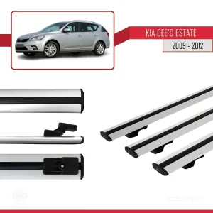 Kia Ceed SPORTSWAGON 2009-2012 Arası ile uyumlu Basic Model Ara Atkı Tavan Barı GRİ 3 ADET thumb 3