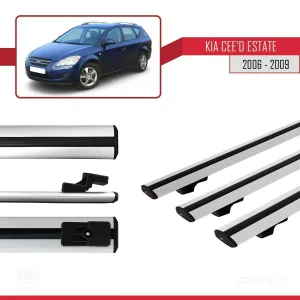 Kia Ceed SPORTSWAGON 2006-2009 Arası ile uyumlu Basic Model Ara Atkı Tavan Barı GRİ 3 ADET thumb 3