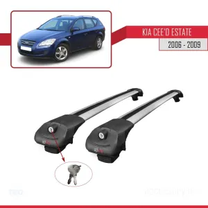 Kia Ceed SPORTSWAGON 2006-2009 Arası ile uyumlu ACE-1 Ara Atkı Tavan Barı GRİ thumb 4