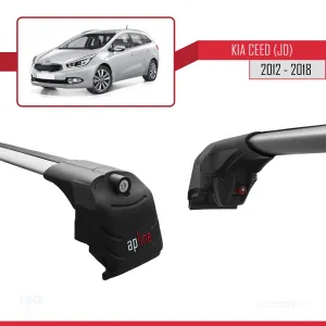 Kia Ceed (JD) SW 2012-2018 Arası ile uyumlu ACE-2 Ara Atkı Tavan Barı GRİ - Görsel 4