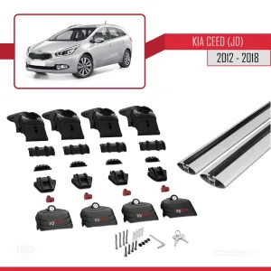 Kia Ceed (JD) SW 2012-2018 Arası ile uyumlu ACE-2 Ara Atkı Tavan Barı GRİ - Görsel 5