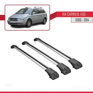 Kia Carnival (VQ) 2006-2014 Arası ile uyumlu ACE-1 Ara Atkı Tavan Barı GRİ 3 ADET BAR thumb 3