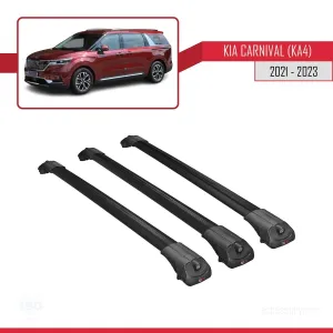 Kia Carnival (KA4) 2021-2023 Arası ile uyumlu ACE-1 Ara Atkı Tavan Barı SİYAH 3 ADET BAR thumb 3