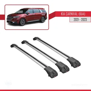 Kia Carnival (KA4) 2021-2023 Arası ile uyumlu ACE-1 Ara Atkı Tavan Barı GRİ 3 ADET BAR thumb 3