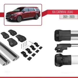Kia Carnival (KA4) 2021-2023 Arası ile uyumlu ACE-1 Ara Atkı Tavan Barı GRİ thumb 5