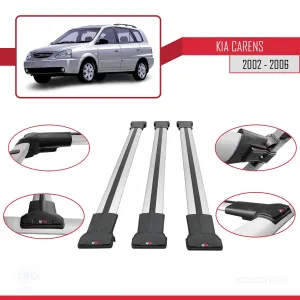 Kia Carens 2002-2006 Arası ile Uyumlu FLY Model Ara Atkı Tavan Barı GRİ 3 ADET BAR - Görsel 5