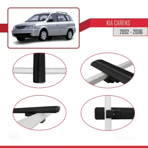 Kia Carens 2002-2006 Arası ile uyumlu Basic Model Ara Atkı Tavan Barı SİYAH 3 ADET - Görsel 4