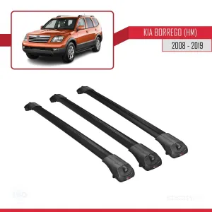 Kia Borrego (HM) 2008-2019 Arası ile uyumlu ACE-1 Ara Atkı Tavan Barı SİYAH 3 ADET BAR thumb 3