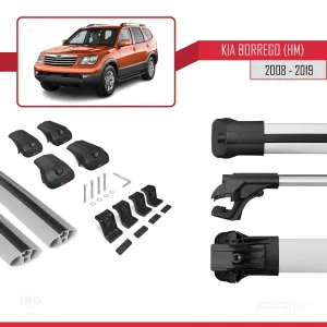 Kia Borrego (HM) 2008-2019 Arası ile uyumlu ACE-1 Ara Atkı Tavan Barı GRİ - Görsel 5
