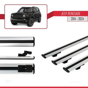 Jeep Renegade 2014 ve Sonrası ile uyumlu Basic Model Ara Atkı Tavan Barı GRİ 3 ADET - Görsel 5